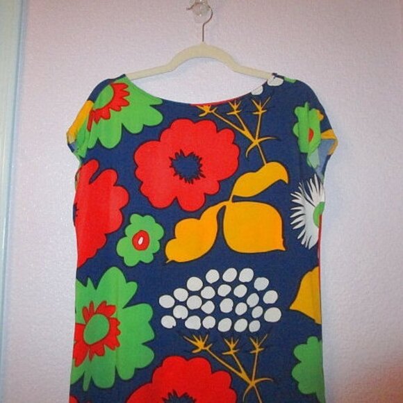 MARIMEKKO Maija KUKKATORI Mini Size XS DRESS Tunic SHIFT Retro MOD Target 70s - Picture 3 of 13